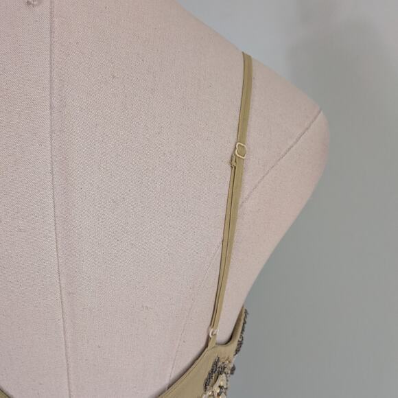 Vintage Sue Wong Silk Maxi Dress Gown 10 Green Y2K Fairy Floral Bead Grunge - Picture 11 of 16